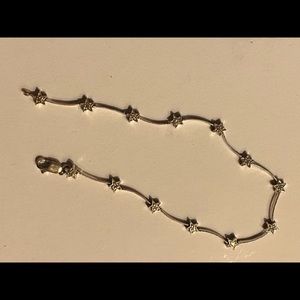 14k white gold star diamond bracelet